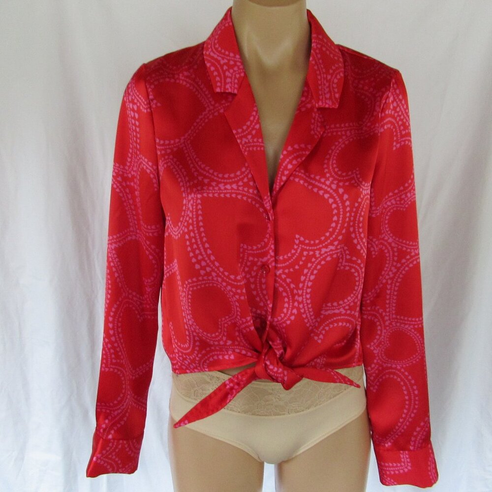 New Bailey/44 top blouse Medium Revolve Red hearts